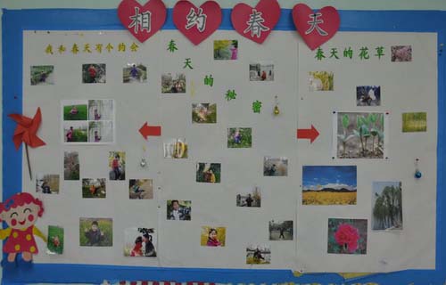 中班主题墙:相约春天-环境创设-淮安市实验小学幼儿园